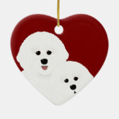 Bichon Frise Heart Ornament (Achterkant)