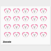 Bichon Frise Heart Stickers (Vel)
