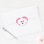 Bichon Frise Heart Stickers (Envelop)