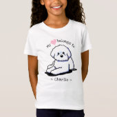 Bichon Frise Heart T-Shirt (Voorkant)