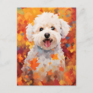 Bichon Frise Herfst Thanksgiving Briefkaart