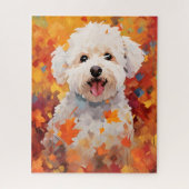 Bichon Frise Herfst Thanksgiving Legpuzzel (Verticaal)