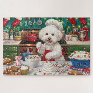 Bichon Frise Holiday Baking: Feestelijke Kerst Legpuzzel