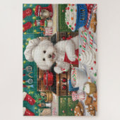 Bichon Frise Holiday Baking: Feestelijke Kerst Legpuzzel (Verticaal)