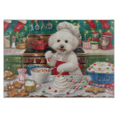Bichon Frise Holiday Baking: Feestelijke Kerst Snijplank (Voorkant)