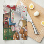 Bichon Frise Holiday Baking: Feestelijke Kerst Theedoek (Quarter Fold)