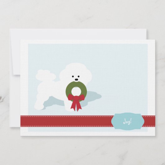 Bichon Frise Holiday-briefkaart Gepersonaliseerd Kaart (Voorkant)