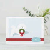 Bichon Frise Holiday-briefkaart Gepersonaliseerd Kaart (Staand voorkant)
