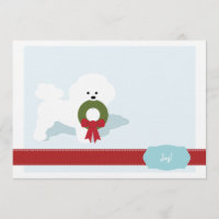 Bichon Frise Holiday-briefkaart Gepersonaliseerd