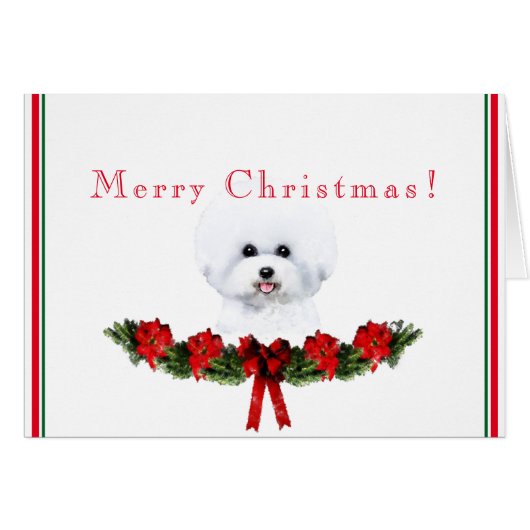  Bichon Frise Holiday-kaart (Voorkant Horizontaal)