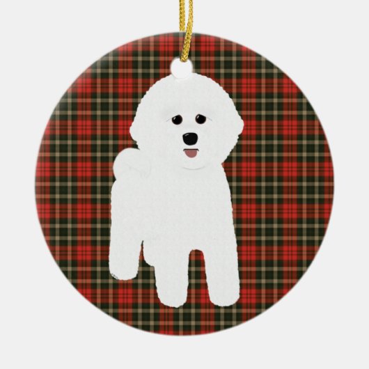 Bichon Frise Holiday Ornament (Voorkant)