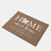 Bichon Frise Home Sweet Home Persoonlijke Doormat Deurmat (Schuin)