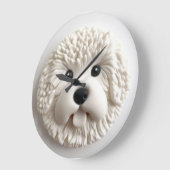 Bichon Frise Hond 3D Geïnspireerd Grote Klok (Hoek)