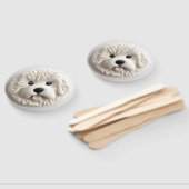 Bichon Frise Hond 3D Geïnspireerd Handwaaier (Niet-gemonteerd)