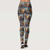 Bichon Frise-hond achtbaan Kerstmis Leggings (Achterkant)