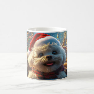 Bichon Frise Hond Achterbaan Kerstmis Koffiemok
