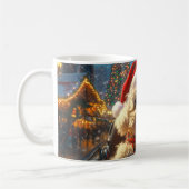 Bichon Frise Hond Achterbaan Kerstmis Koffiemok (Links)