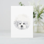 Bichon Frise hond Bedankkaart (Staand voorkant)