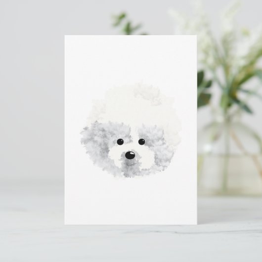 Bichon Frise hond Bedankkaart (Staand voorkant)