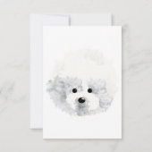Bichon Frise hond Bedankkaart (Achterkant)