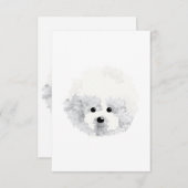 Bichon Frise hond Bedankkaart (Voorkant / Achterkant)