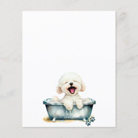 Bichon Frise Hond Blank Menu (Voorkant)