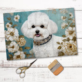 Bichon Frise Hond Decoupage Tissue Paper Tissuepapier