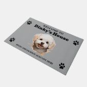 Bichon Frise Hond Deurmat (Schuin)