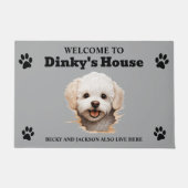 Bichon Frise Hond Deurmat (Voorkant)