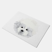 Bichon Frise hond Deurmat (Schuin)