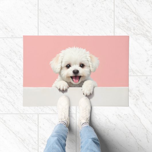 Bichon Frise Hond Deurmat Kunst (Binnen)