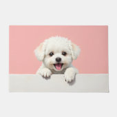 Bichon Frise Hond Deurmat Kunst (Voorkant)