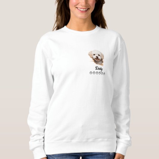 Bichon Frise Hond gepersonaliseerd T-shirt (Voorkant)