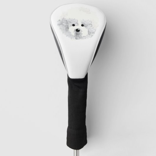 Bichon Frise hond Golfheadcover (Voorkant)
