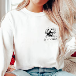 Bichon Frise Hond Hand Tekening Gepersonaliseerd Trui