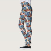 Bichon Frise Hond in Sledge Laat het Sneeuw Kerstm Leggings (Links)