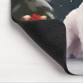 Bichon Frise Hond in Sneeuw Kerstmis Muismat (Hoek)