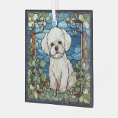 Bichon Frise Hond Kerstmis Ornament (Voorkant links)