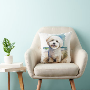 Bichon Frise Hond Kunst Schilderij Kussen