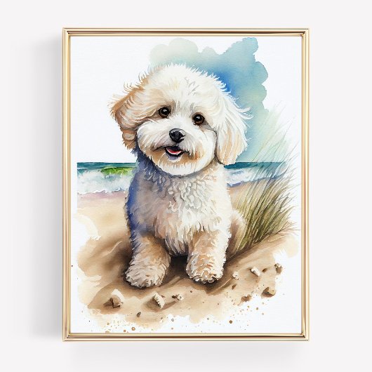 Bichon Frise Hond Kunst Schilderij Poster