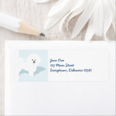 Bichon Frise Hond Mailing Labels (Insitu)