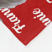 Bichon Frise Hond met naam Kerstvakantie Fleece Deken (Hoek)