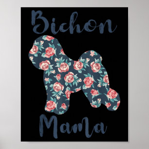 Bichon-frise hond moeder shirt liefhebber mama moe poster