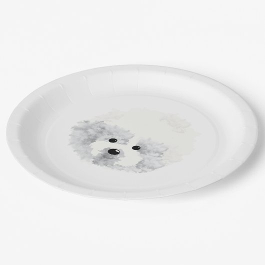 Bichon Frise hond Papieren Bordje (Gekanteld)