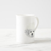 Bichon Frise hond Porselein Kop (Voorkant rechts)