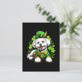 Bichon Frise Hond St Patrick's Day Briefkaart (Staand voorkant)