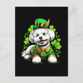 Bichon Frise Hond St Patrick's Day Briefkaart (Voorkant)