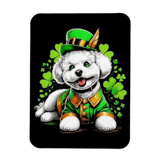 Bichon Frise Hond St Patrick's Day Magneet (Verticaal)