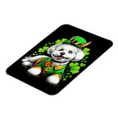 Bichon Frise Hond St Patrick's Day Magneet (Linkerzijde)