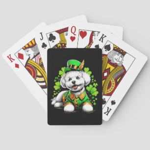 Bichon Frise Hond St. Patrick's Day Pokerkaarten